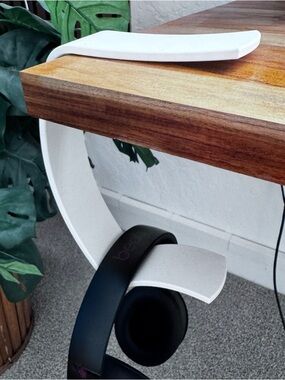 Sleek Headphone Holder Hanger Stand- Under-Desk, Over-Desk